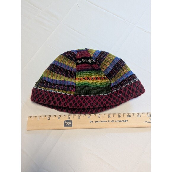 Woolen Knit Woven Beanie Multicolor Hippie Skater Hat - Picture 2 of 9